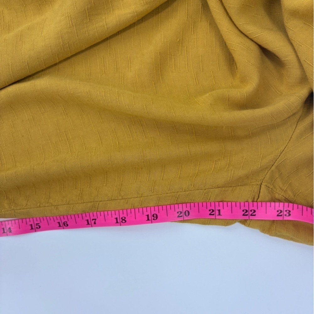 Xhileration Sleeveless Mustard Yellow V-Neck Ruffle Jumpsuit Romper Size M - Picture 11 of 13